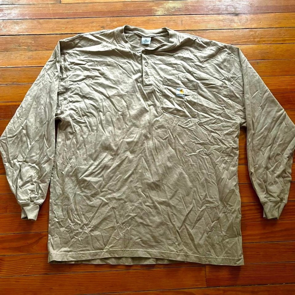 1980s Henley Carhartt longsleeve shirt size XL